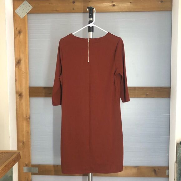 Only Burnt Umber (Red/Brown) 3/4 Sleeve Mini Dress Sz L / XL - Picture 3 of 6
